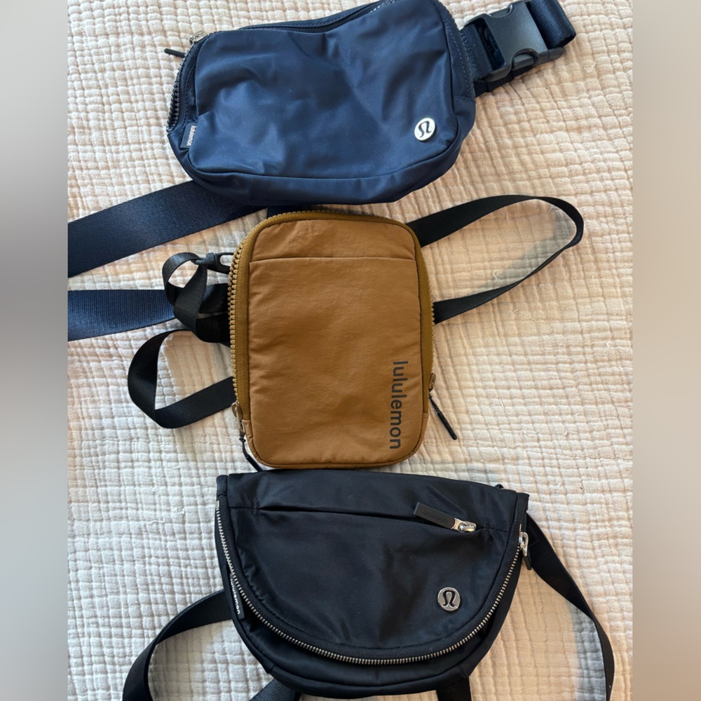 lululemon athletica Tan/Brown Compact Crossbody Belt Bag